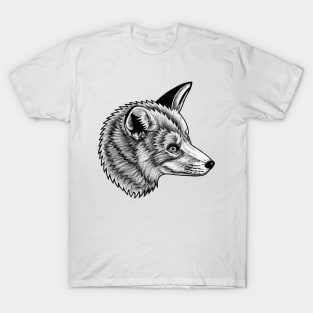 Red fox - ink illustration T-Shirt